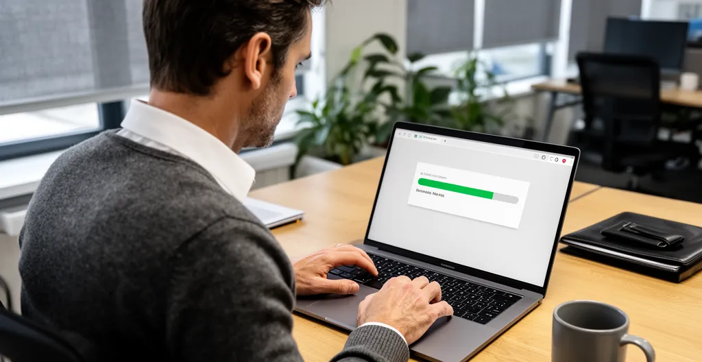 Professionnelle consultant écran avec export vidéo en cours pour paramétrer le bitrate